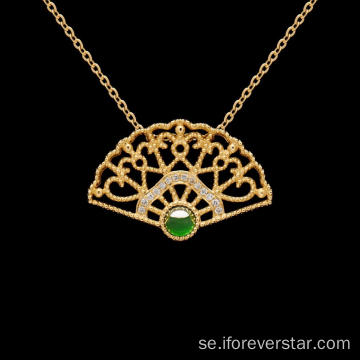 Fina smycken bröllop imperial green jadeite jade hänge
